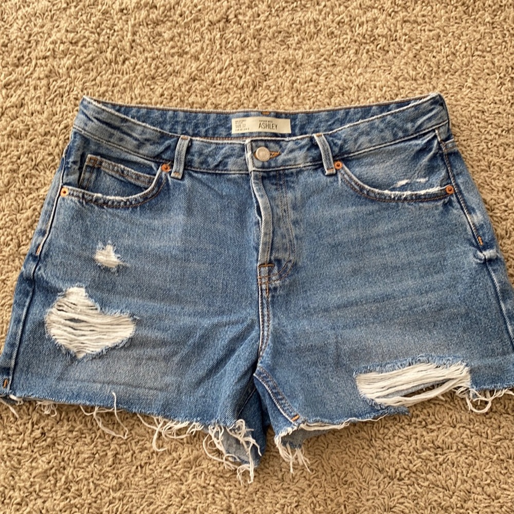 Topshop Moto Ashley denim shorts size 12